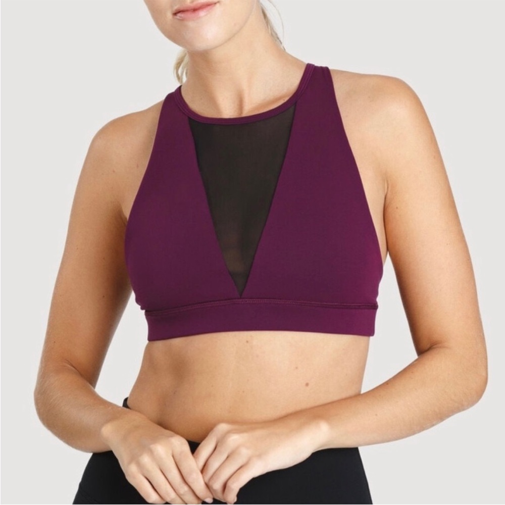 Kit and Ace Base High Neck Bra Plum Sz M NWOT